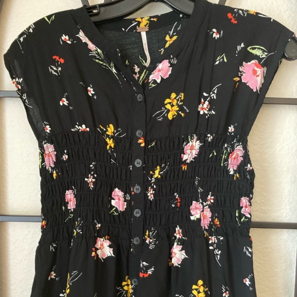 Free People Greatest Day dress floral black pink - Picture 3 of 8